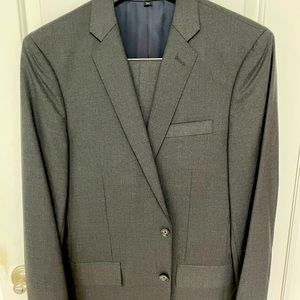 J Crew Slim Fit Ludlow Suit, 38R, 33/30, Grey/Charcoal